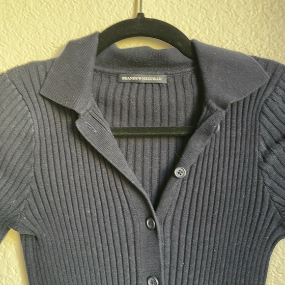 Brandy Melville button down crop top. - Picture 2 of 4